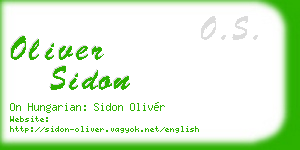 oliver sidon business card